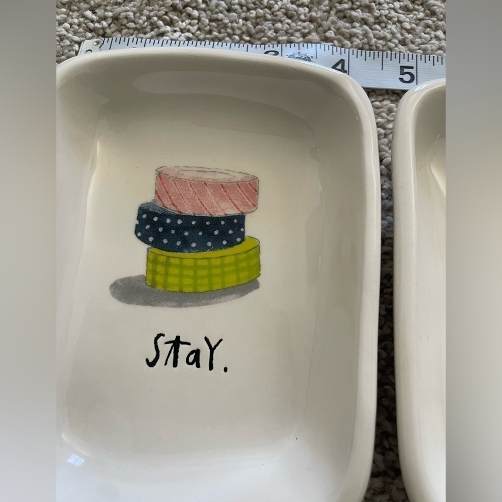 Rae Dunn office supply organizer dish home decor stay and stamp - Picture 4 of 6